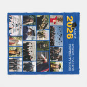 Blue Class of 2026 Graduation Keepsake Photo Fleecedecke (Vorderseite (Horizontal))
