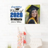 Blue Class of 2026 Graduation Party Photo Banner (Insitu)