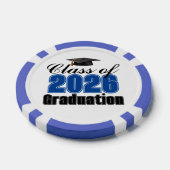 Blue Class of 2026 Graduation Party Pokerchips (Einzeln)