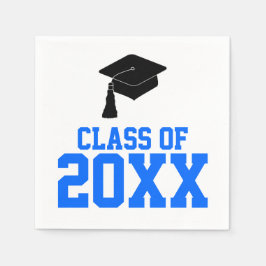 Blue Class Year Graduation Party Serviette