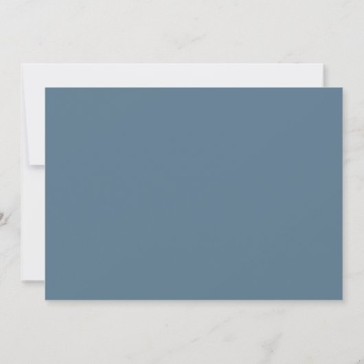 Blue Classic Border Flat Note Card Mitteilungskarte (Rückseite)