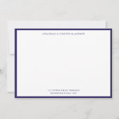 Blue Classic Border Flat Note Card Mitteilungskarte (Vorderseite)