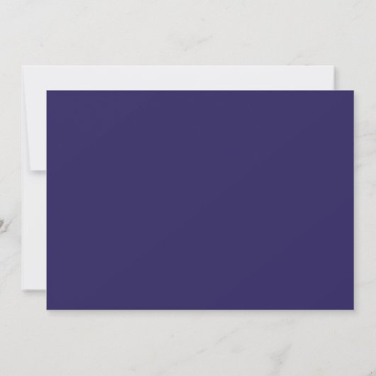 Blue Classic Border Flat Note Card Mitteilungskarte (Rückseite)