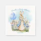 Blue Classic Bunny Peter Baby Duschpapier Napkins Serviette (Vorderseite)