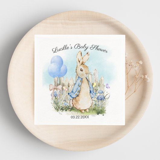 Blue Classic Bunny Peter Baby Duschpapier Napkins Serviette