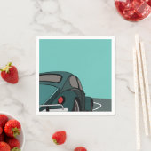 Blue Classic Car Birthday Serviette (Beispiel)