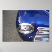 Blue Classic Car Poster (Vorne)