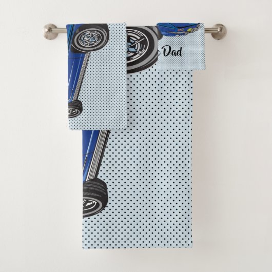 Blue Classic Corvette Design Badetuch Set (Insitu)