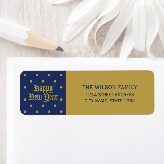 Blue Classic Decorative Happy New Year Address (Insitu)