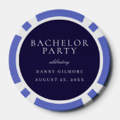 Blue Classic Mens Bachelor Party Pokerchips (Rückseite)