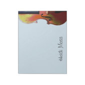 Blue Classic Music Violin Notizblock (Rotiert)