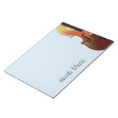 Blue Classic Music Violin Notizblock (angewinkelt)