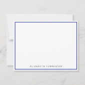 Blue Classic Single Border Mitteilungskarte (Vorderseite)