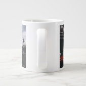 Blue Classic Vintage Car Cityscape Jumbo-Tasse (Rückseite)