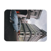 Blue Classic Vintage Car Cityscape Magnet (Horizontal)