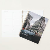 Blue Classic Vintage Car Cityscape Planer (Anzeige)