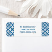 Blue Classy Diamond Holiday Address Labels (Insitu)