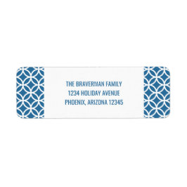 Blue Classy Diamond Holiday Address Labels