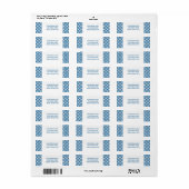 Blue Classy Diamond Holiday Address Labels (Vorne)