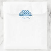 Blue Classy Diamond Holiday Stickers (Tasche)