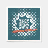 Blue Clearing Service Custom WWW Serviette (Vorderseite)