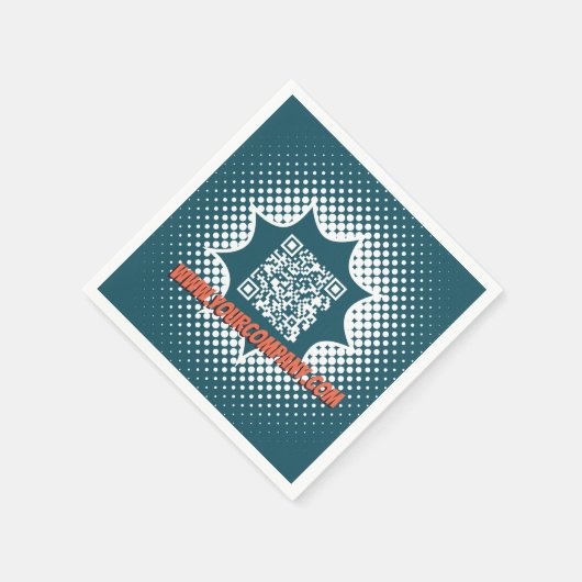 Blue Clearing Service Custom WWW Serviette (Ecke)