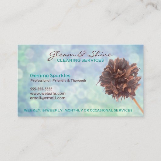 Blue Clearing Services Business Cards Visitenkarte (Vorderseite)