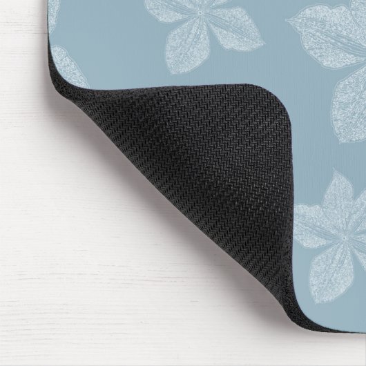 Blue Clematis Blume Mousepad (Ecke)