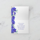 Blue Clematis Custom Vielen Dank Note Card Dankeskarte (Innenseite)