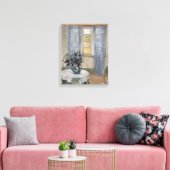 Blue Clematis in the Artist's Studio, Anna Ancher Leinwanddruck (Insitu (Wohnzimmer))