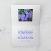 BLUE CLEMATIS/MEINE MAMA/GLÜCKLICHER MUTTERTAG KARTE (Innenseite)