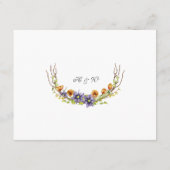 Blue Clematis Spring Blume Empfang Hochzeit Begleitkarte (Rückseite)