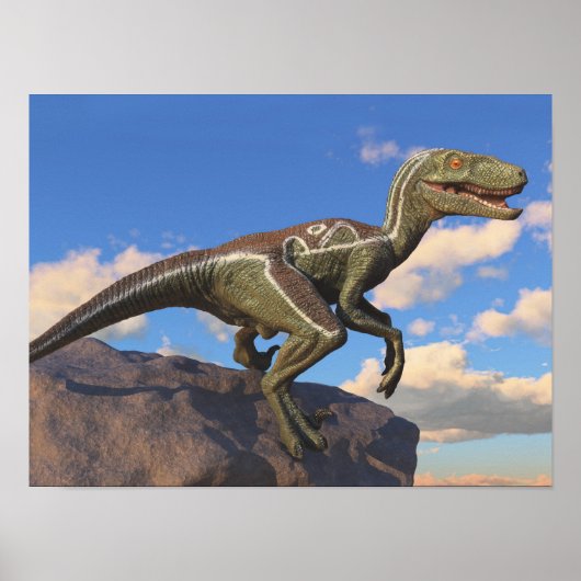 Blue Clever Girl Velociraptor Dinosaurier Poster (Vorne)