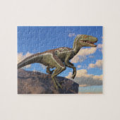Blue Clever Girl Velociraptor Dinosaurier Puzzle (Horizontal)