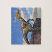 Blue Clever Girl Velociraptor Dinosaurier Puzzle (Vertikal)