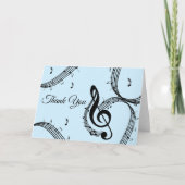 Blue Climactic G Clef Blank Inside Card Karte (Vorderseite)