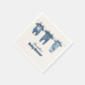 Blue Clothesline Baby Dusche Serviette (Ecke)