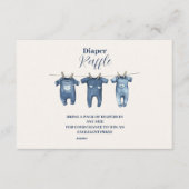 Blue Clothesline Diapper Raffle Begleitkarte (Vorderseite)