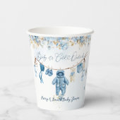 Blue ClothestLine Cold Outside Baby Boy Dusche Pappbecher (Rückseite)