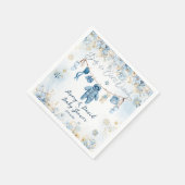 Blue ClothestLine Cold Outside Baby Boy Dusche Serviette (Ecke)