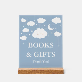 Blue Cloud 9 Baby Duschbücher und Geschenke Acrylschild