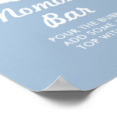 Blue Cloud 9 Baby Dusche Momosa Poster (Ecke)