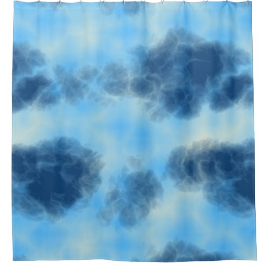 Blue Cloud Art Duschvorhang (Vorderseite)