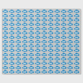 Blue Cloud & Aviation Flugzeug Geschenkpapier (Flach)