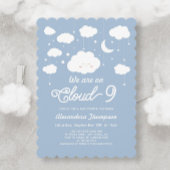 Blue Cloud Baby Dusche Einladung