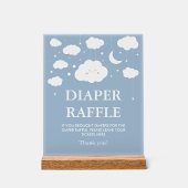 Blue Cloud Baby Duwer Diaper Raffle Acrylschild