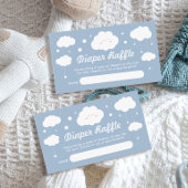 Blue Cloud Baby Showdusche Windeln Raffle Ticket Begleitkarte