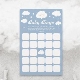 Blue Cloud Baby Shower Baby Bingo Game