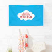 Blue Cloud Birthday Party Background/ 3' x 5' Banner (Insitu)