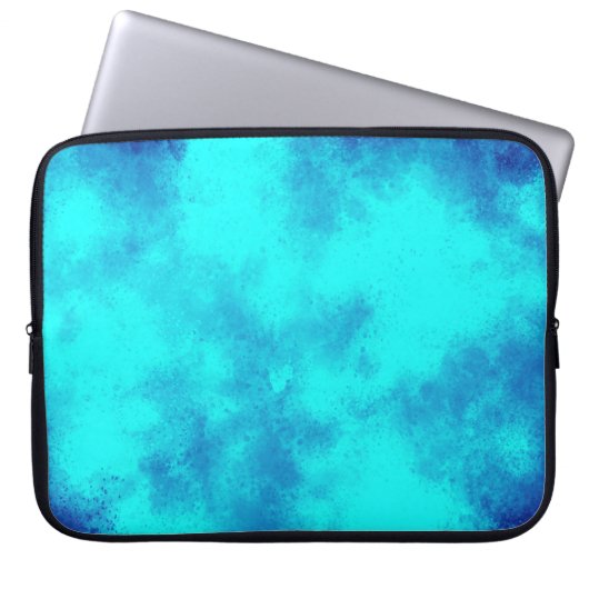 Blue Cloud Effect Electronics Bag Laptopschutzhülle (Vorderseite)